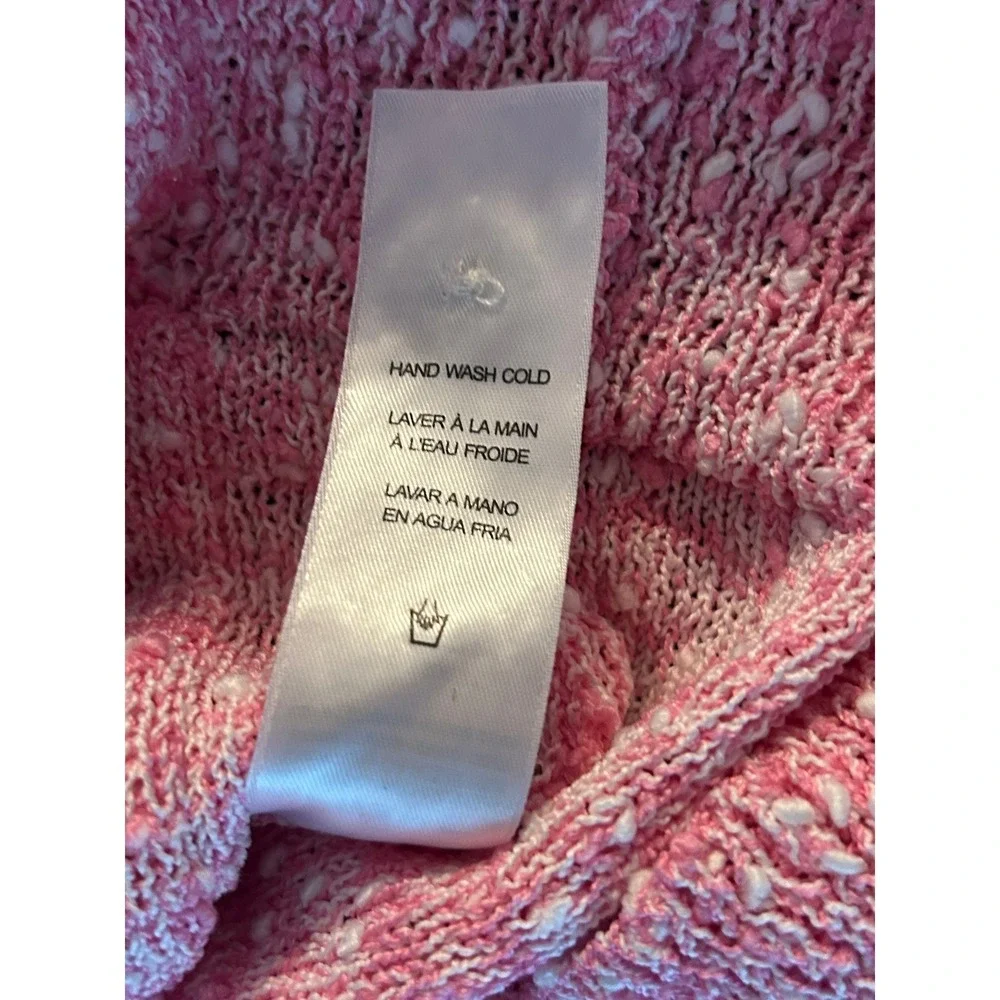 FRAME Pink Boucle Button Shoulder Sweater WE24KSW024 Womens Small S (1217)